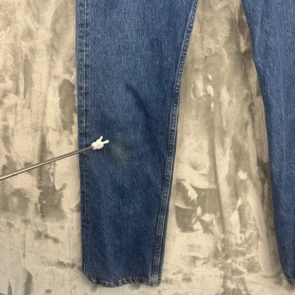Levis 501 Vintage 87 Original Fit Button Fly Straight Leg Blue Denim Jeans 28x29